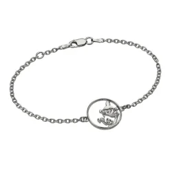 Lumoava Moomin Hopearanneketju/koru MO531500155