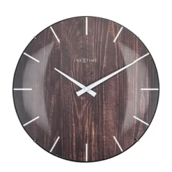 Nextime Edge Wood Dome Seinäkello 3249BR
