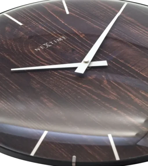 Nextime Edge Wood Dome Seinäkello 3249BR